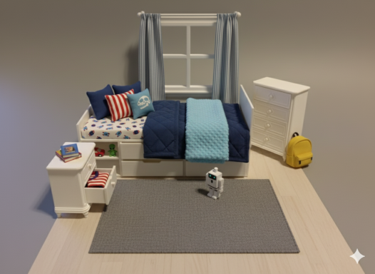 Child's Bedroom Model of a child's bedroom in a dollhouse.